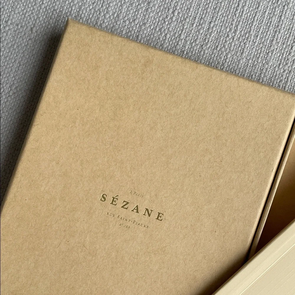 Sezane La Magie Cream Notebook in box